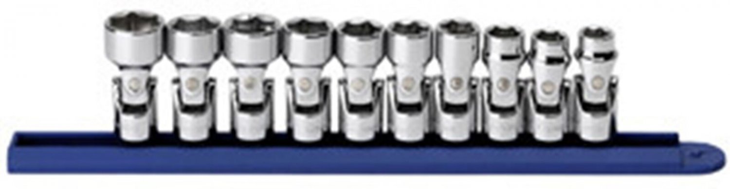 GEARWRENCH 10 Piece 3/8 Flex 6 PointMetric Socket Set KD80565
