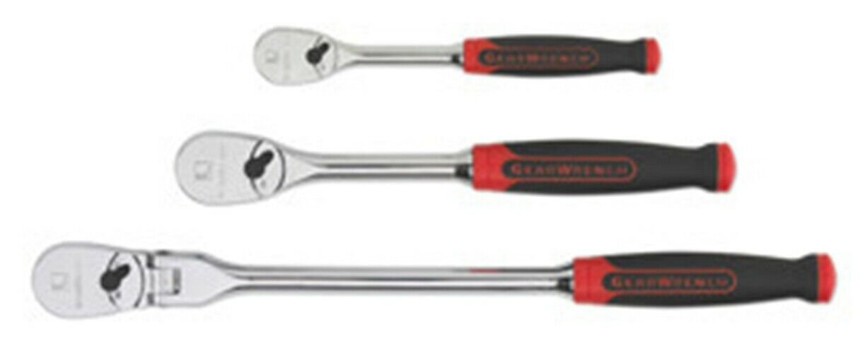 GEARWRENCH Cushion Teardrop Ratchet Set1/4"  3/8" and 3/8" Long Flex KD81203F