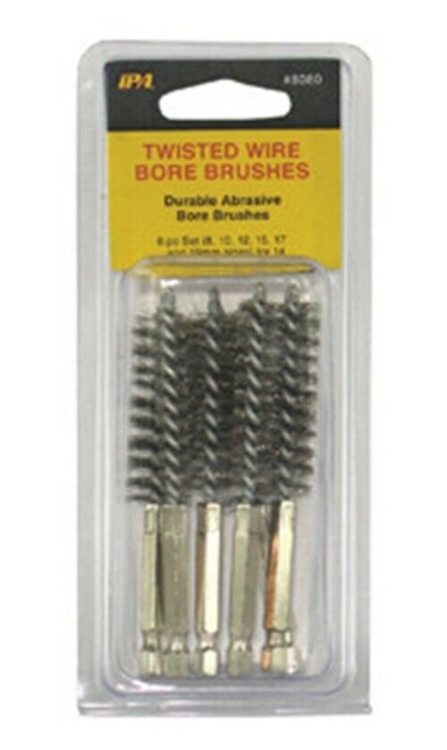 INNOVATIVE PRODUCTS OF AMERICA 6 pc set of Twisted StainlessWire Bore Brushes IP
