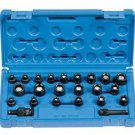 GREY PNEUMATIC 23 Piece 1/4" Drive SAE andMetric Magnetic Shallow GY9723G