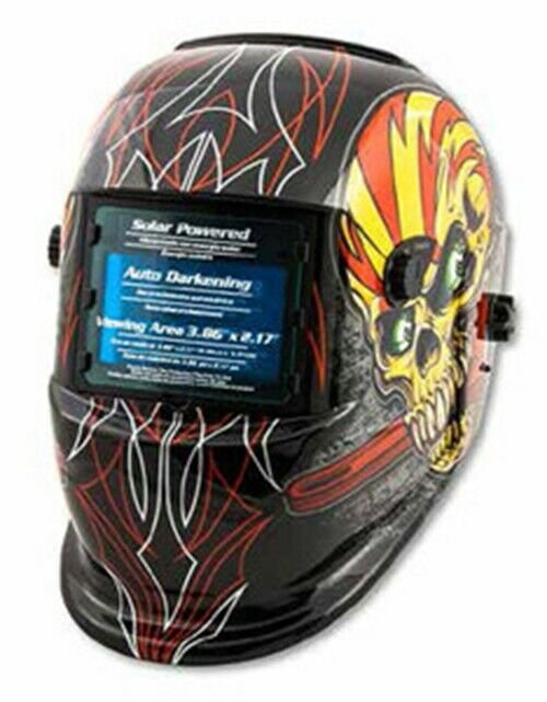Shop Iron Skull Flame Solar PoweredAuto Dark Welding Helmet SO41283