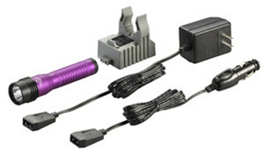 STREAMLIGHT Purple Strion HL AC/DC withAC/DC Single Charger 500 Lumen SG74773