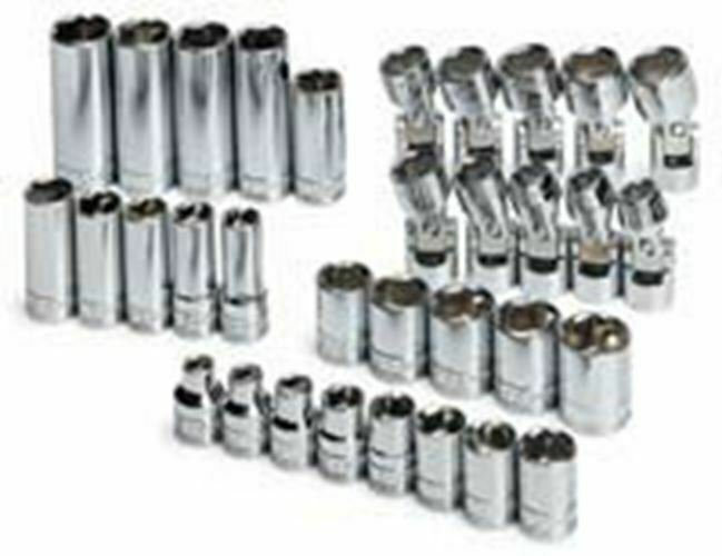 SK HAND TOOL 33 Pc 3/8" Dr 6 Pt MetricChrome Socket Set SK89016