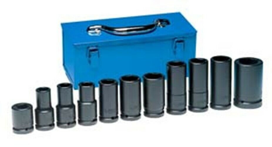 GREY PNEUMATIC 3/4" Drive 11 Piece TruckWheel Impact Socket Set GY8032