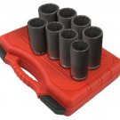 SUNEX TOOL 12 Point 8 Piece Spindle andAxle Socket Set SU2835