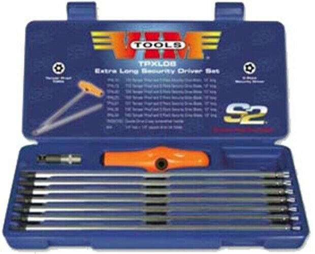 VIM TOOLS 5 Point Extra Long SecurityDriver Set VMTPXL08
