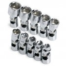 SK HAND TOOL 10 Piece 6 Point Flex ChromeSocket Set 1/4" Drive SK1335