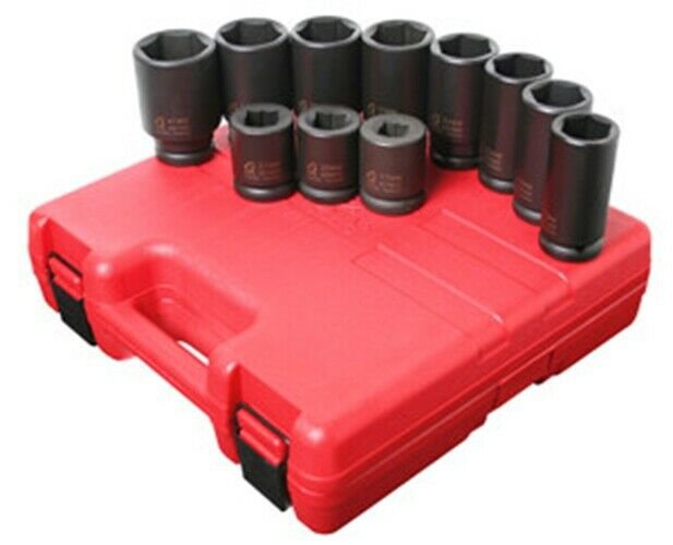 SUNEX TOOL 11 Piece Metric Deep TruckSocket Set 17-41MM SU4011M