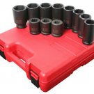 SUNEX TOOL 11 Piece Metric Deep TruckSocket Set 17-41MM SU4011M