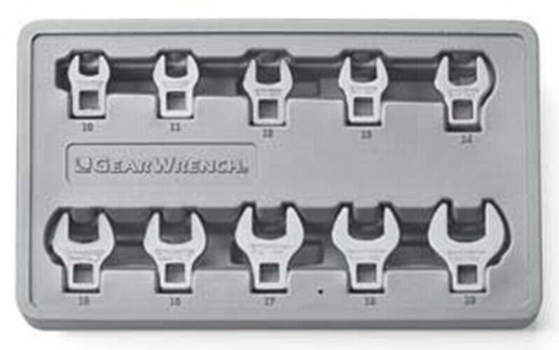 GEARWRENCH 10 Piece Metric CrowfootWrench Set KD81909