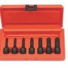 SUNEX TOOL 7 Piece 3/8" Drive Hex ImpactSocket Set 3/16-1/2 SU3647