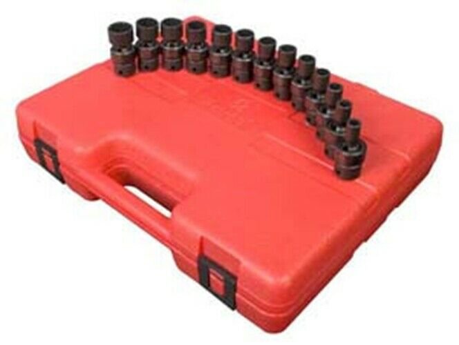 SUNEX TOOL 13 Piece 3/8 Drive 12 PointFlex Impact Socket Set Metric SU3691