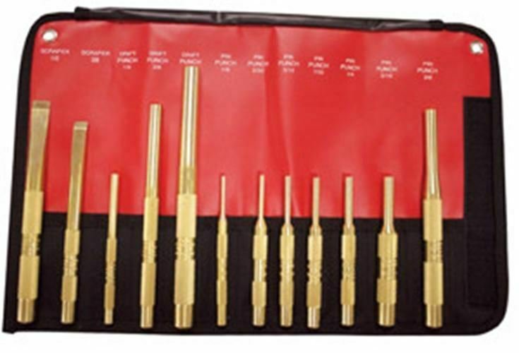 MAYHEW 12 Piece  Brass Punch &Scraper SAE Set MH67012