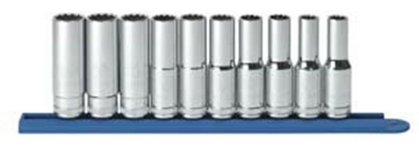 GEARWRENCH 10 pc. 1/2 Dr. 12 pt. DeepMetric Socket Set KD80712