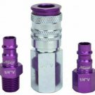 MILTON 3 Piece Hi-Flo V-Style 1/4"NPT Purple ColorFit-Mega-Flow MIS-303VKIT