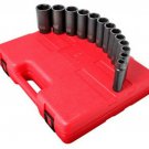 SUNEX TOOL 13 Piece 1/2" Drive Impact SAEDeep Socket Set SU2651