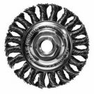 CENTURY DRILL & TOOL 4" Knotted Wire Brush Wheel5/8-11 Arbor CY76049