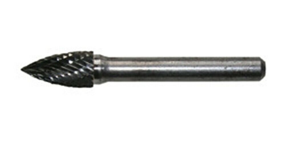 SHARK INDUSTRIES LTD Tree Shape Pointed Bur- BrazedHead 3/8"x3/4"x2 1/2"  Double