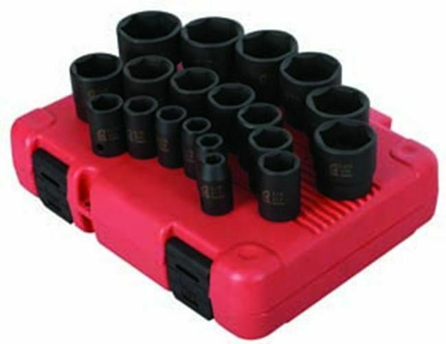 SUNEX TOOL 19 Piece 1/2" Drive SAE ImpactSocket Set SU2640