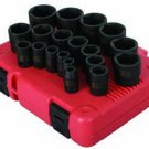 SUNEX TOOL 19 Piece 1/2" Drive SAE ImpactSocket Set SU2640