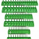 HANSEN GLOBAL  INC. Six Piece Green Socket TraySet Deep & Regular SAE/Metric HR9