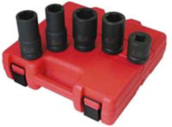 SUNEX TOOL 1" Drive 5 Piece Sae/MetricWheel Service Impact Socket SU5685