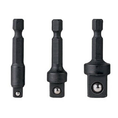 GREY PNEUMATIC 3 Pc 1/4" Hex to SquareSocket Adapter Set GY1403HA