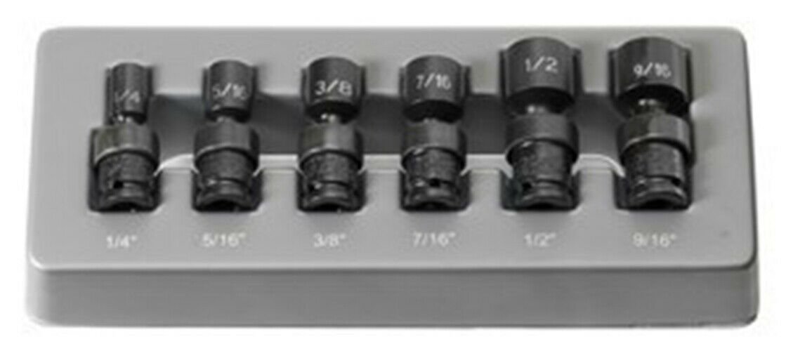 GREY PNEUMATIC 1/4" Surface Drive 6 PieceStandard Universal Set GY9706U