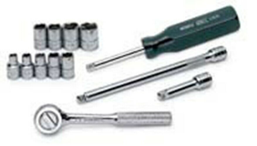 SK HAND TOOL 13 Piece 6 Point FractionalSocket Set 1/4" Drive SK4913