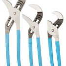 CHANNELLOCK 3 Piece Big Tounge and GroveWaterpump Pliers Set CLCL3T