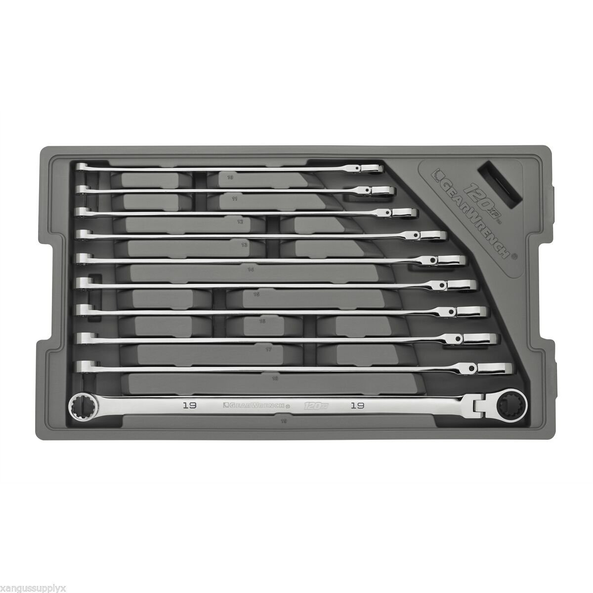 Gearwrench 86126 10 Metric GearBox Flex Spline 120XP XL Ratcheting Wrench Set
