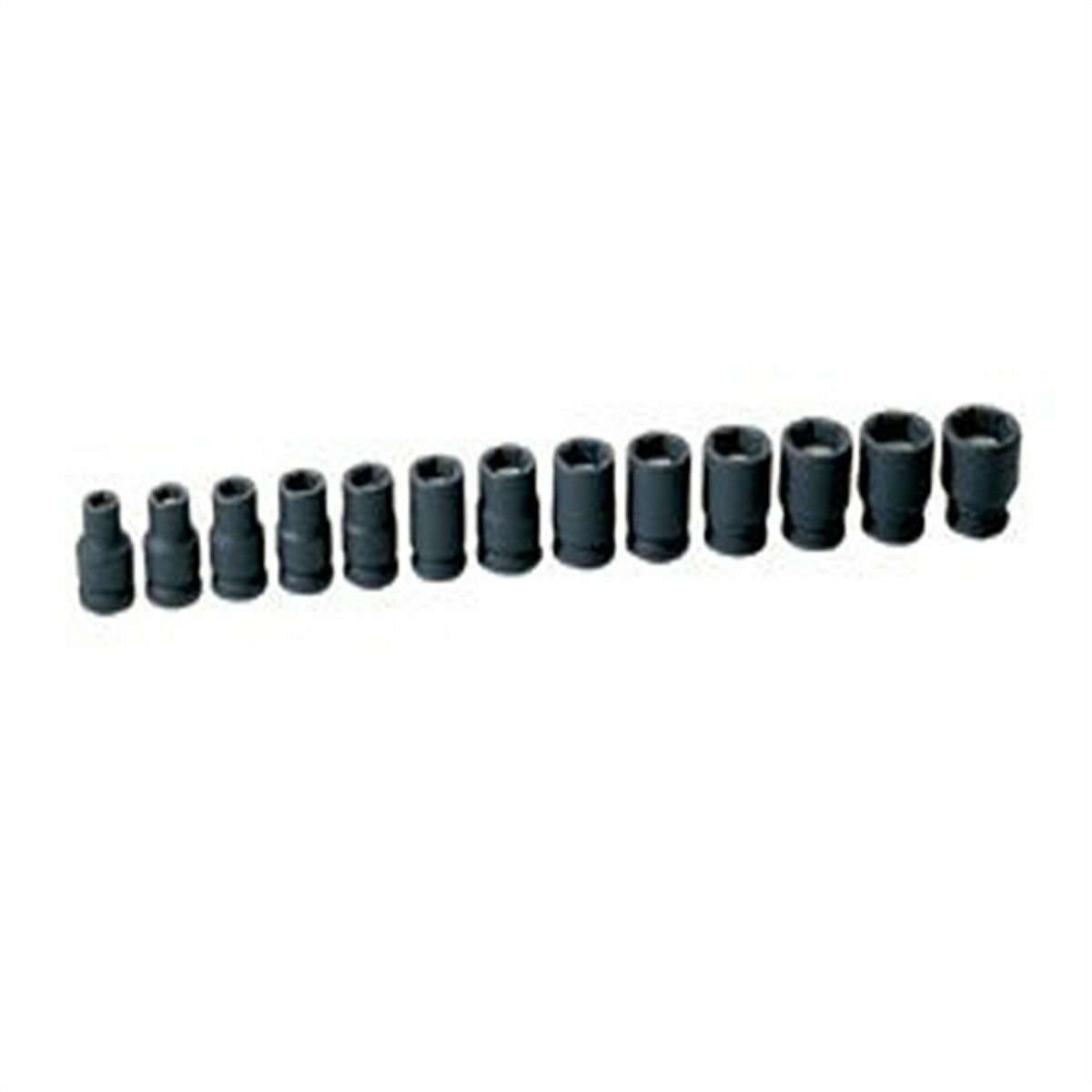 Grey Pneumatic 1213MG 3/8" Drive Shallow Metric Magnetic Impact Socket Set