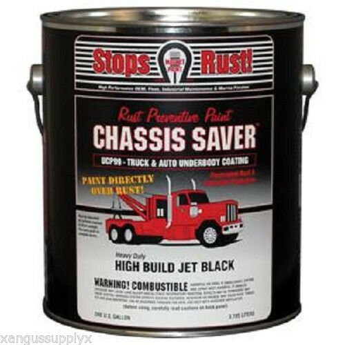 Paint Over Rust Chassis Under Coating High Build Jet Gloss Black - Stops Rust