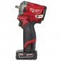 Milwaukee 2554-22 M12 FUEL Stubby Cordless 3/8" Drive Impact Gun Wrench Kit