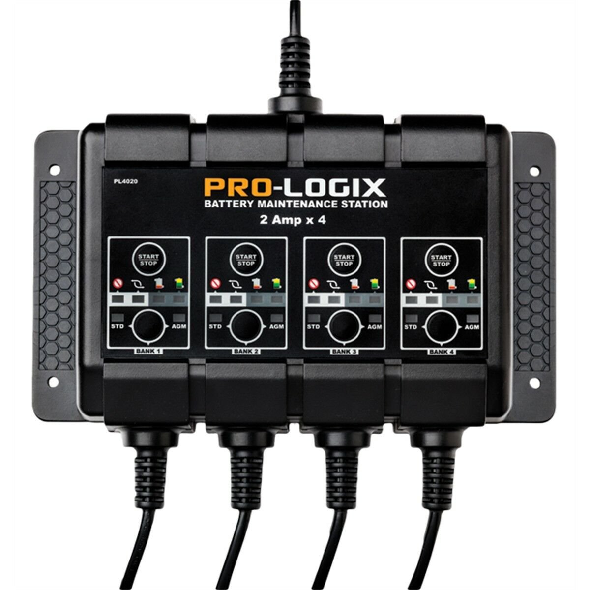 Solar PL4020 Pro Logix 12 Volt Multiple Car Battery Charger Maintainer 4 Bank