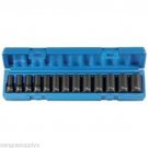 Grey Pneumatic 13 Piece 3/8" Drive Semi Deep 6 Point Metric Impact Socket Set