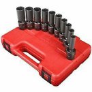 Sunex 3660 10 Piece 3/8" Drive Universal Deep Swivel Impact Socket Set 10-19Mm