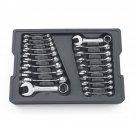 GearWrench 81903 Stubby Standard SAE Metric Non Ratcheting Wrench Set