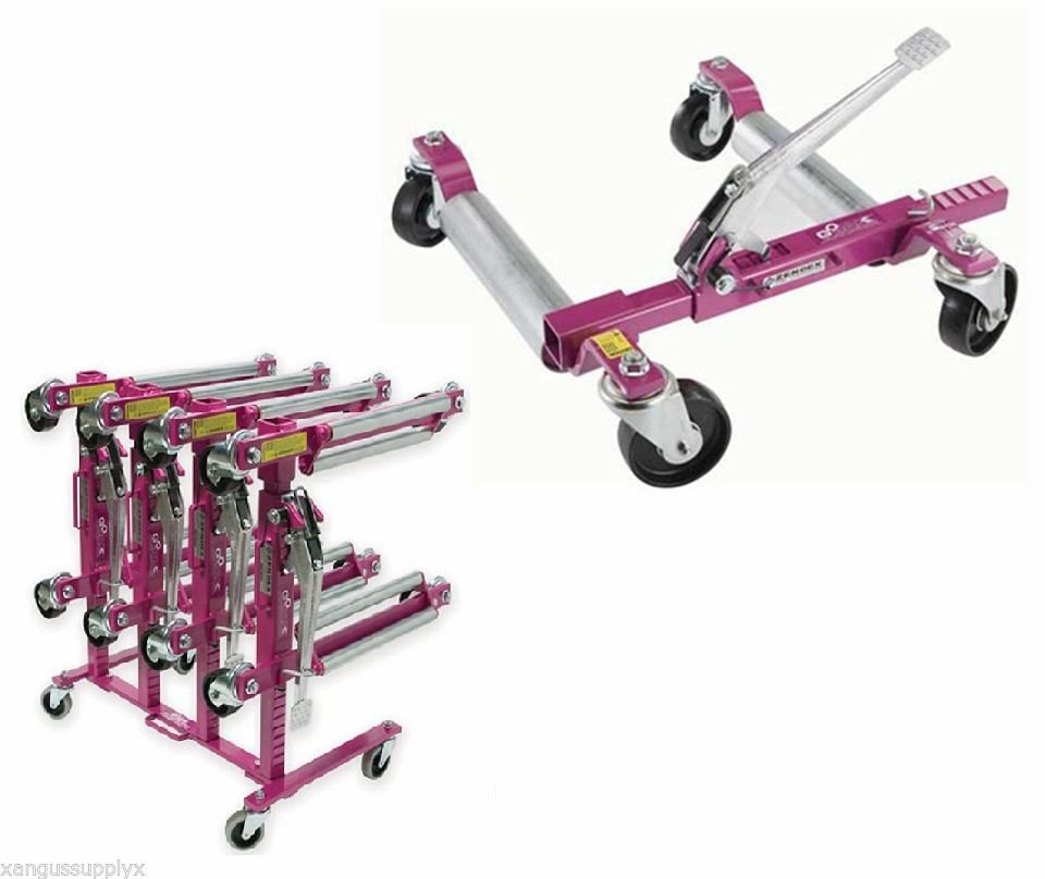 GoJak GoJack 6313 Car Dolly  SET OF 4 with FREE Storage Rack Cart