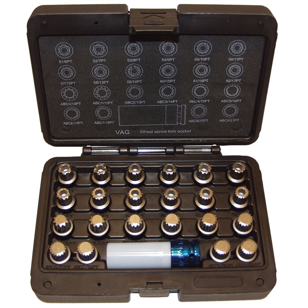 Lock Technology 4150 VW / Audi Wheel Lugnut Lock Key Master Socket Kit