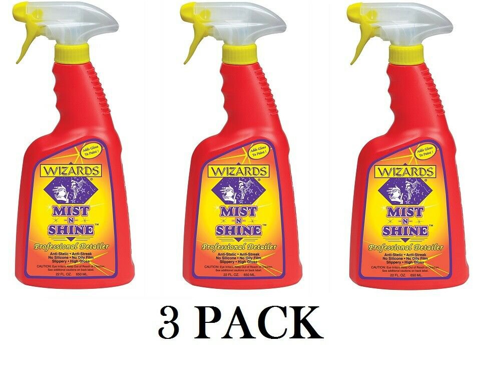 Wizards 01214 Mist n Shine High Gloss and Car Detailer Spray - 22 oz  3 PACK