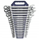 GearWrench 9602 16 Piece Metric Reversible Offset Ratcheting Combo Wrench Set