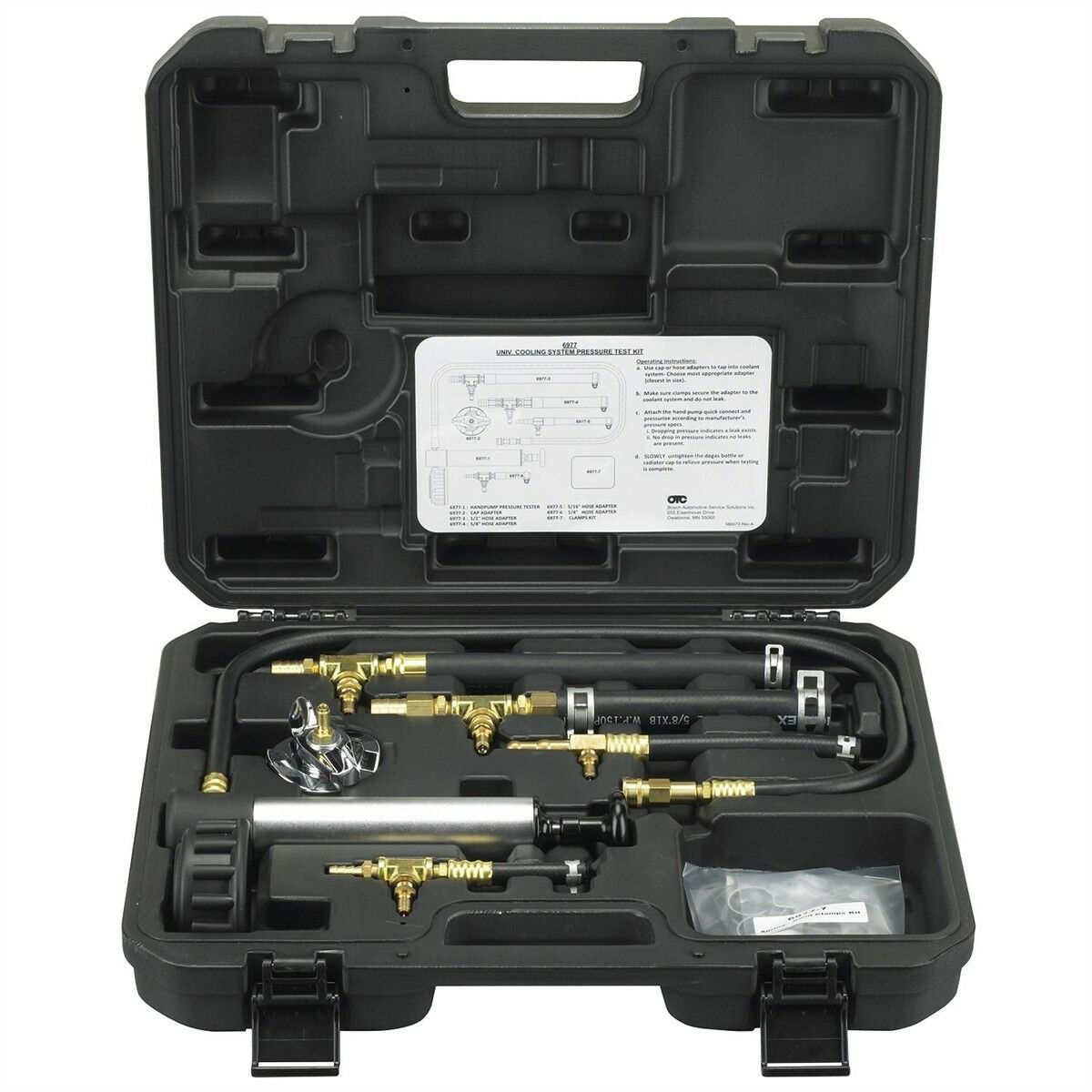 OTC 6977 Universal Cooling System Radiator Pressure Tester Test Kit with Adaptor