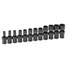Grey Pneumatic 1/4" Surface Drive Metric Standard Universal Impact Socket Set