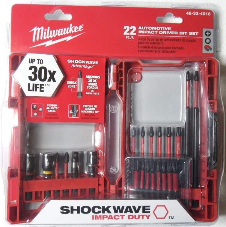 Milwaukee Shockwave Automotive Impact driver Bit Set Torx Sockets 48-32-4016