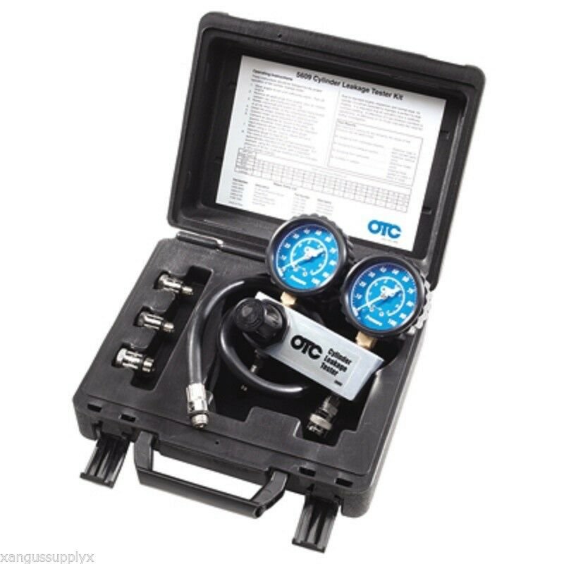 ENGINE CYLINDER LEAKDOWN LEAK TESTER DUAL GAUGE KIT OTC 5609