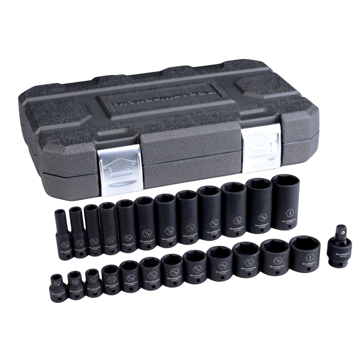 Gearwrench 3/8" Drive 6 Point SAE Standard Deep Impact Socket Set