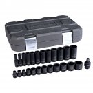 Gearwrench 3/8" Drive 6 Point SAE Standard Deep Impact Socket Set