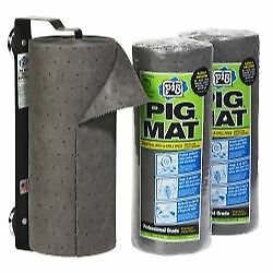 Pig Universal Oil Absorber Absorbant Mat plus Dispenser Combo Pack NPG57703