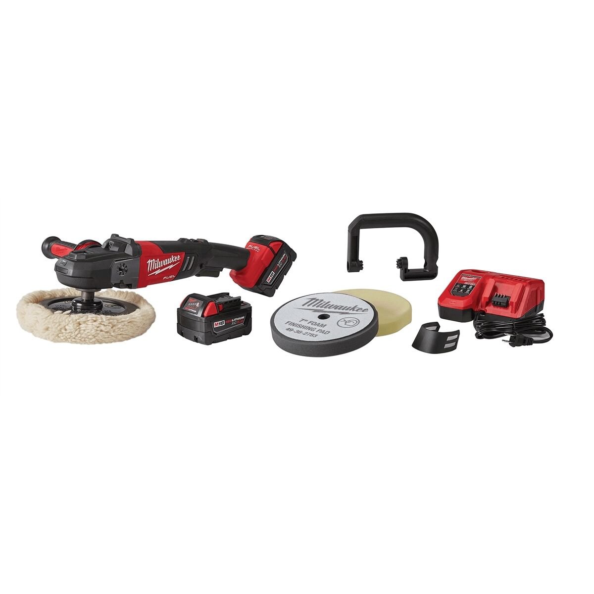 Milwaukee 2738-22 M18 FUEL 7&acirc;�� Variable Speed Polisher Kit With Two 5.0 Batteries